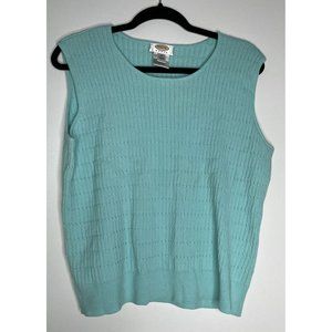 Talbots Vintage 2X Blue Sweater Vest NWT New